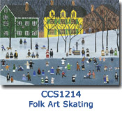 Folk Art Skating Charity Select Holiday Card